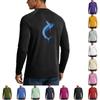 Men's Long Sleeve UPF50+ Sun Protection Shirt Lightweight Breathable Quick Dry Outdoor Casual Loose Fit Crew Neck Top