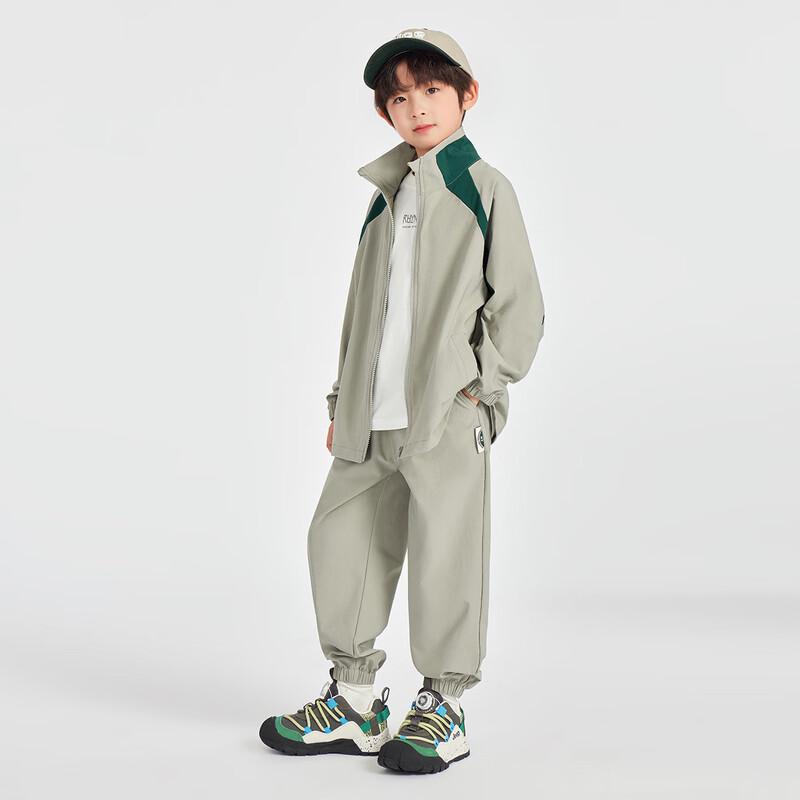 Boys' Color-block Raglan Outdoor Sports Tracksuit
