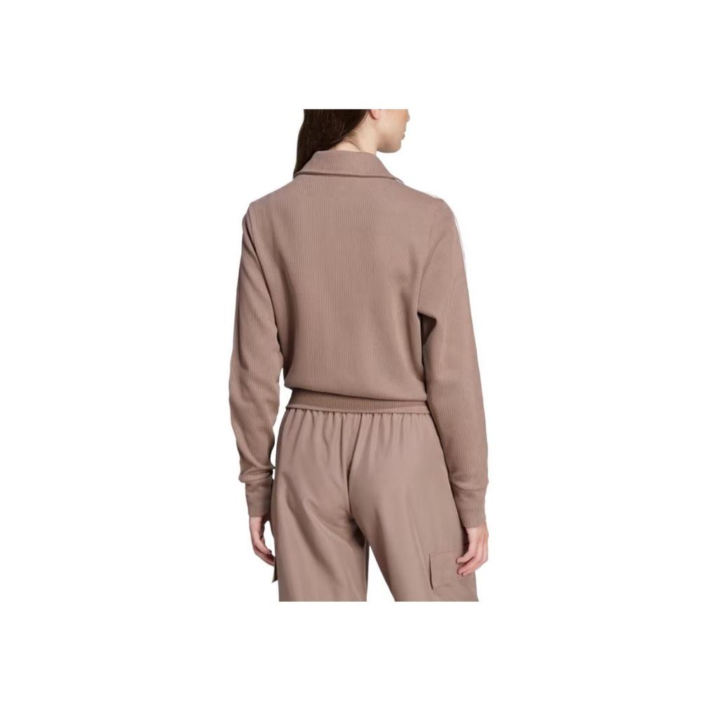 Adidas Originals Casual Comfortable Soft Fashion Stand Collar Jacket Women Jacket Brown JD4604