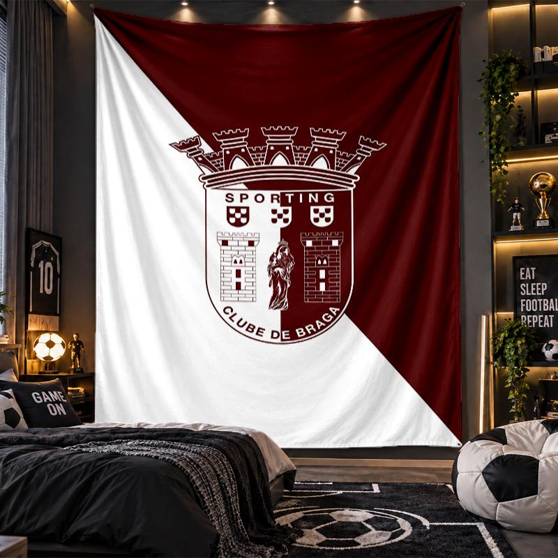 Wall Hanging Tapestry Braga FC Print Cloth for Living Room Bedroom Home Decor