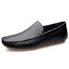Men's Large Cowhide Leather Slip-On Driving Moccasins - Casual Spring Loafers