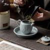Sky Blue Ru Porcelain Tea Infuser Teapot Relief Ceramic Tea Brewing Kettle Tea Teapots With Filter Chinese Puer Tea Ceremony