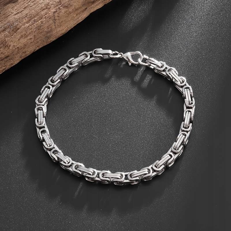THICK BRACELET Men' Silver Bracelet ROYAL Byzantine + FREE