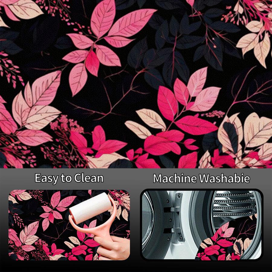 1pc Spring Summer Floral Print Individual Car Trunk Mat Interior Protection Cargo Liner Durable Polyester Floor Mat Safe
