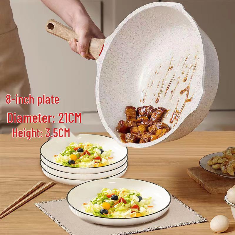 High-Value Japanese Ceramic Deep Dinner Plate for Stir-Fry & Vegetables