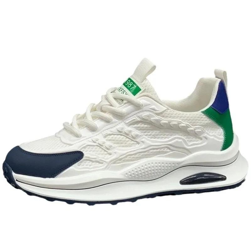 Herren Atmungsaktive Mesh-Schuhe Sommer 2025 Out Lässige Laufschuhe Weicher Boden Komfort Leicht Modische Schuhe Dicke Sohle Sneaker