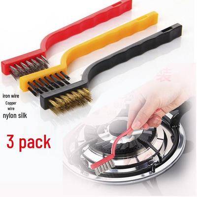 Japanese Stove Cleaning Brush Set: 3-Piece Wire Brush for Kitchen and Range Hood.