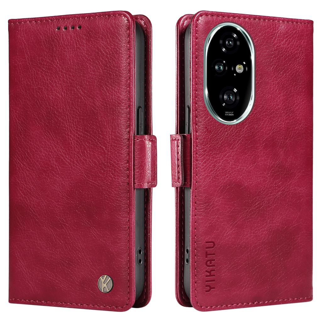YIKATU YK-007 For Honor 200 Pro 5G PU Leather Stand Phone Case Wallet Anti-Scratch Phone Cover