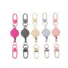 Retractable Badge Key Holder Holder Badge Reel Anti-theft Metal Easy-to-pull Buckle Rope Elastic Keychain Key Ring Accessories