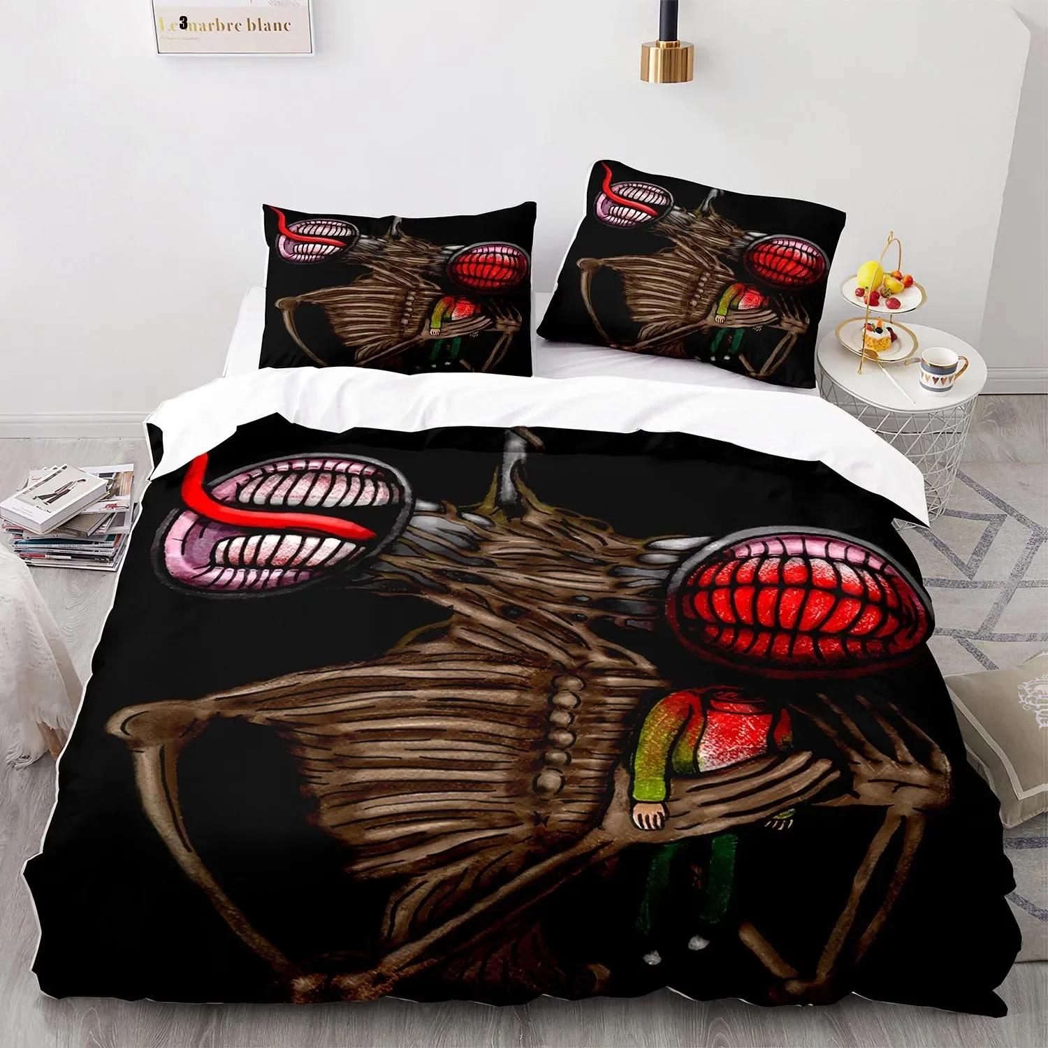 

Siren Head Bedding Set for Kids and Adults, Duvet Cover, Pillowcase, Twin, Queen Size, Bed, Home Textile, Boys, Girls,Adult 135X200cm-2pcs