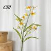 Silk Flowers for Wedding Arrangements Artificial Small Cymbidium Flowers, Faux Long Stem Fake Realistic Fresh Style Botanical Decor Home Table