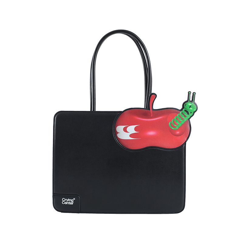 

Cryingcenter Сумка для компьютера в форме яблока-червя Черная Маленький размер Большой Crying Center Black (small size)