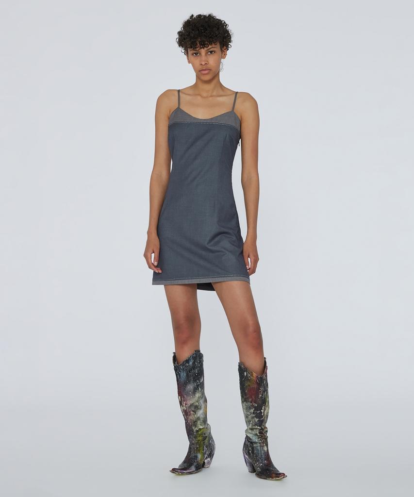 Limein (W) Two-Color Mini Dress Castlerock Comb