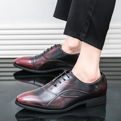 Men Dress Shoes Lace Up Oxfords High Quality Brogue Style Leather Wedding Party Shoes Men Social Leather Oxfords Formal Shoes