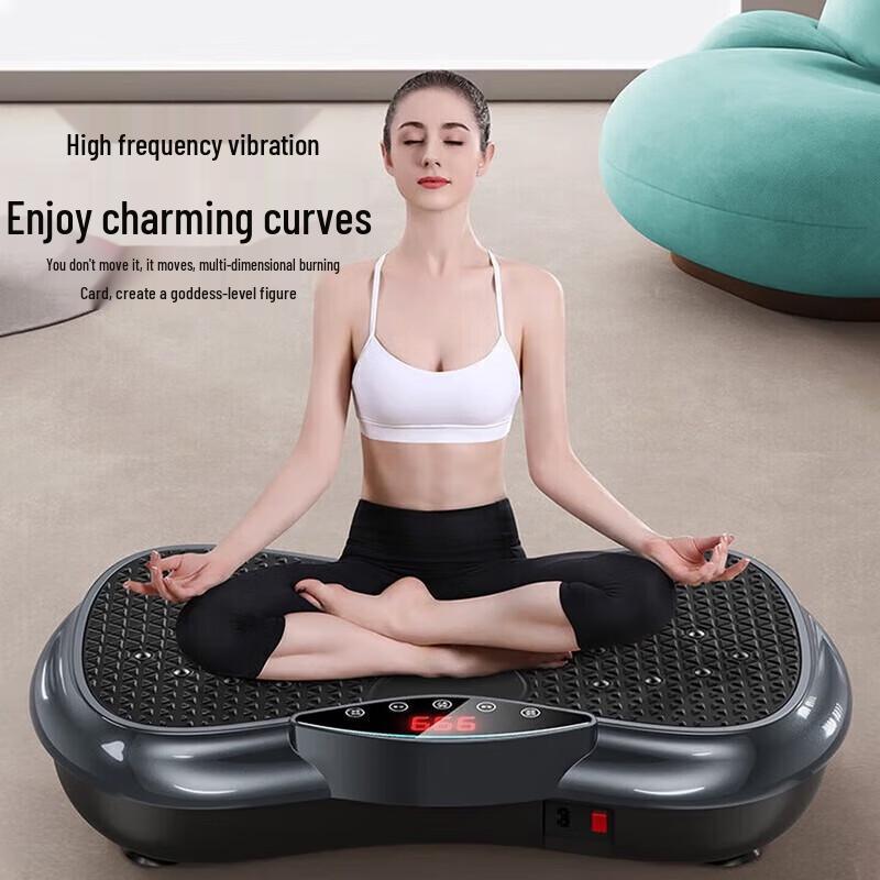 Aux Vibration Plate Exerciser with LCD Display and Remote CN Plug (adapter Included)
