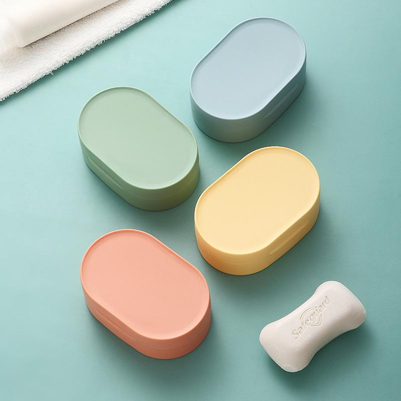 Travel Soap Box Portable Soap Dishes Tray with Lid Waterproof Sealed Soap Container for Bathroom Shower Bathroom Gadgets