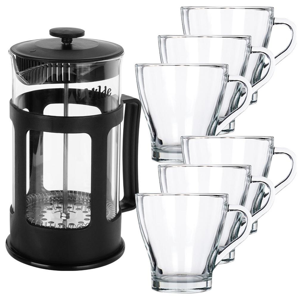 Coffee And Tea Glasses With Piston Infuser 250 Ml / 1 L, 7 Pcs.
