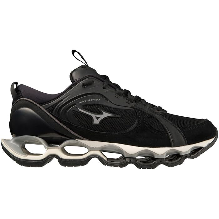Mizuno Wave Prophecy B2 Sneakers, Perfect for Commuting, School, and Lifestyle, Casual, Black, Size 25.0 cm, 2E