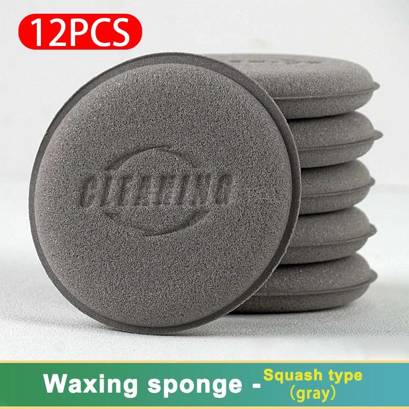 12pcs Car Round Waxing Polish Sponges High Density Foam Applicator Pads Polishing Sponges for Car Detailing Tools