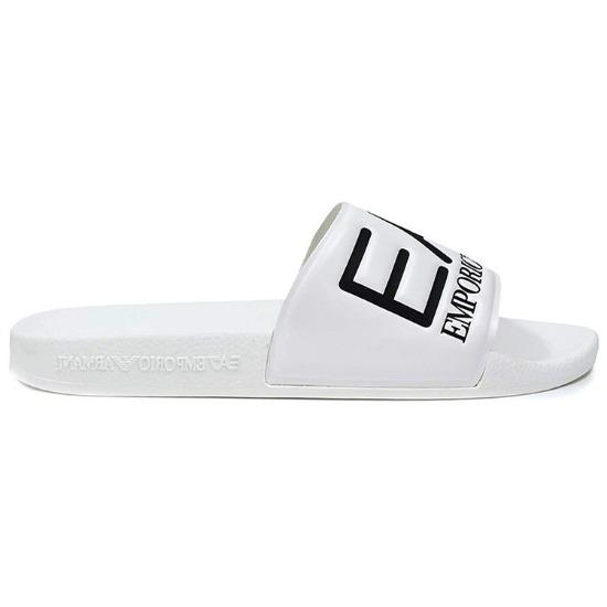 Emporio Armani Sandali a ciabatta a punta aperta senza chiusura anti-odore Calzature unisex Bianco XCP001-XCC22-00001
