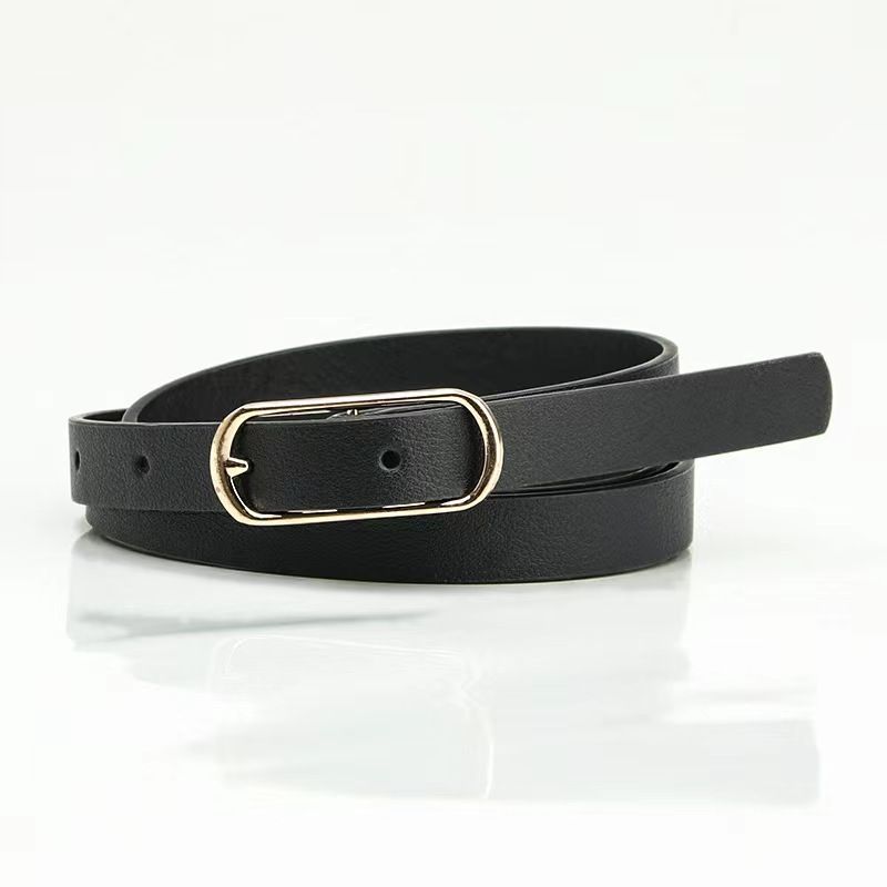 Black Womens Versatile Pu Belt For Jeans Trendy And Practical Accessory Students For
