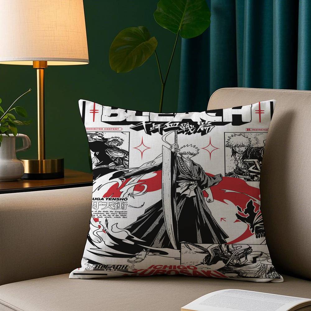 Anime B-Bleach Cool Pillow Case Plush Fabric Soft Pillowcase Double Sided Print Sofa Cushion Cover Throw