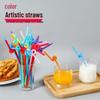 Individually Wrapped Bendable Colored Drink Straws for Kids