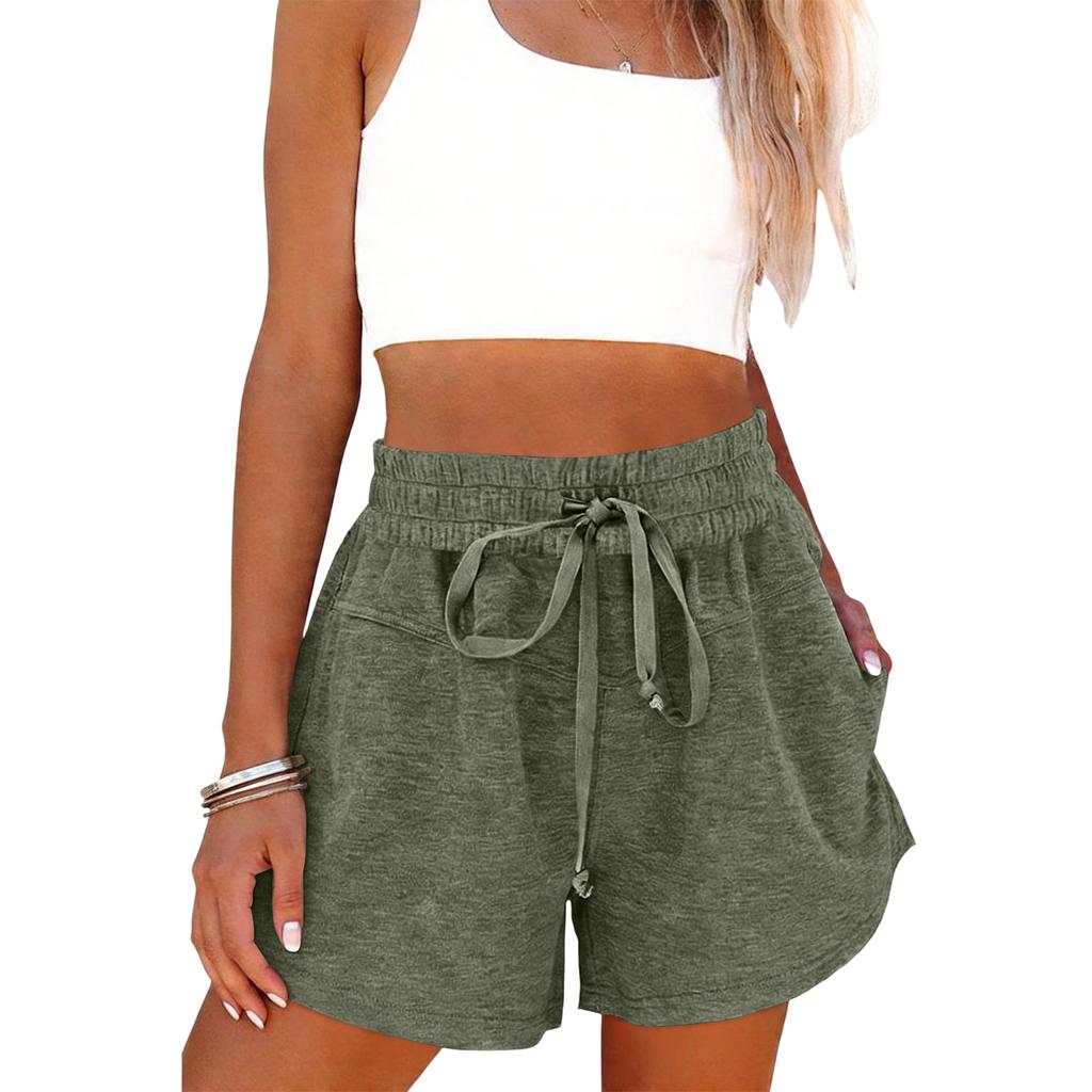 Women's Fashion Drawstring Casual Pocket Sports Shorts