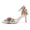 Fashion Korean Version Low Heel Solid Color Pointed Toe Wedding Banquet Flower Shoes Thin Heel Pointed Toe Luxury Zapatos De Mujer