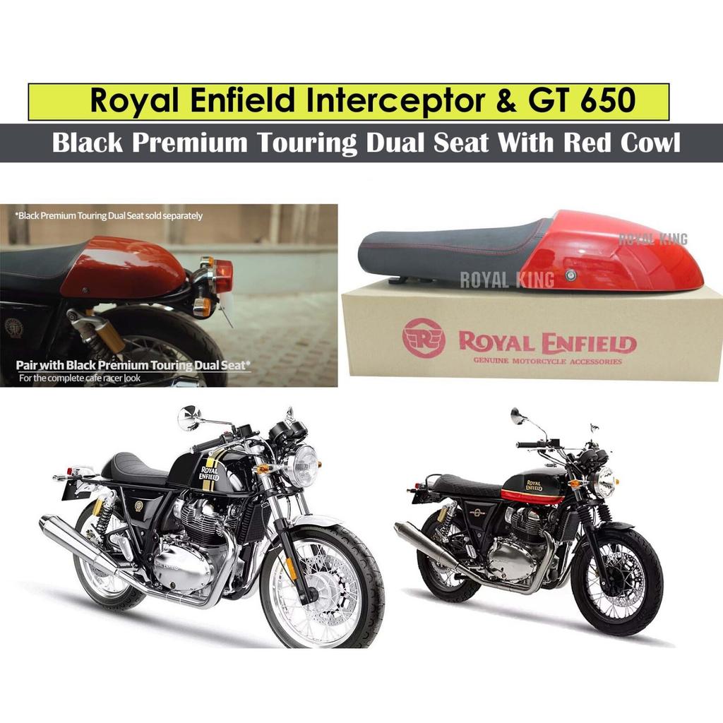 Royal Enfield "Gt & Interceptor Premium Touring Dual Seat With Red Cowl"