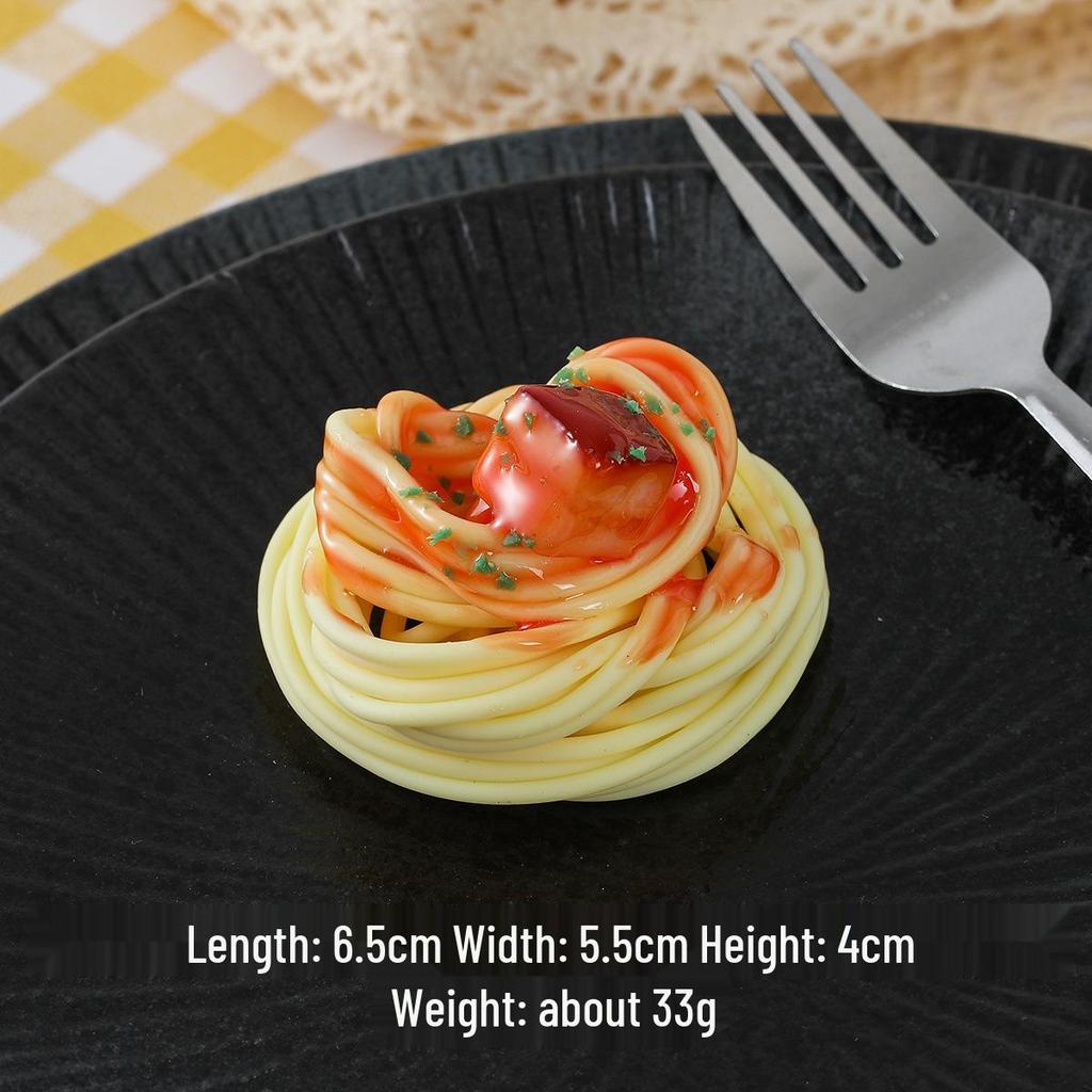 Spaghetti Shrimp Gravy Model for Western Food Display & Movie Props