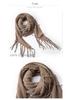 Women's 100% Pure Cashmere Shawl - Autumn/Winter Fashion Tassel Knit Scarf