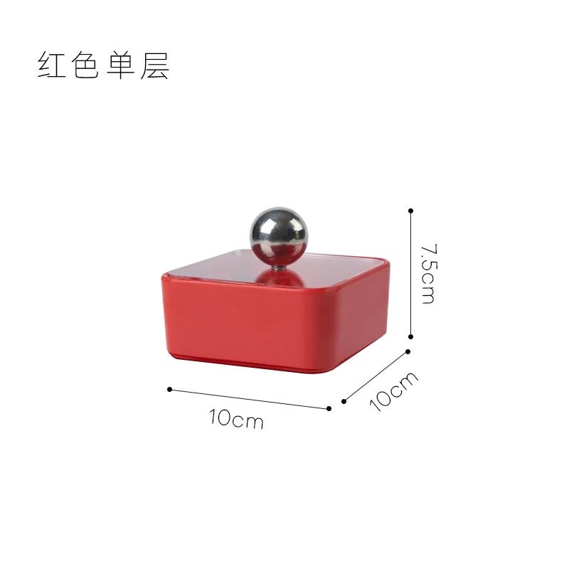 Square Storage Box Transparent Plastic Storage Box Floss Cotton Swabs Jewelry Box Table Decoration Ornaments Home Decoration