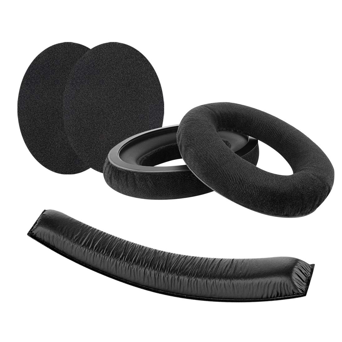 

Geekria Ear Pad Headband Compatible with Sennheiser HD380 Game Replacement Headphone Pad Ear Pad Ear Cushion Set + PRO, HD380, PC350, Zero, etc. чорний