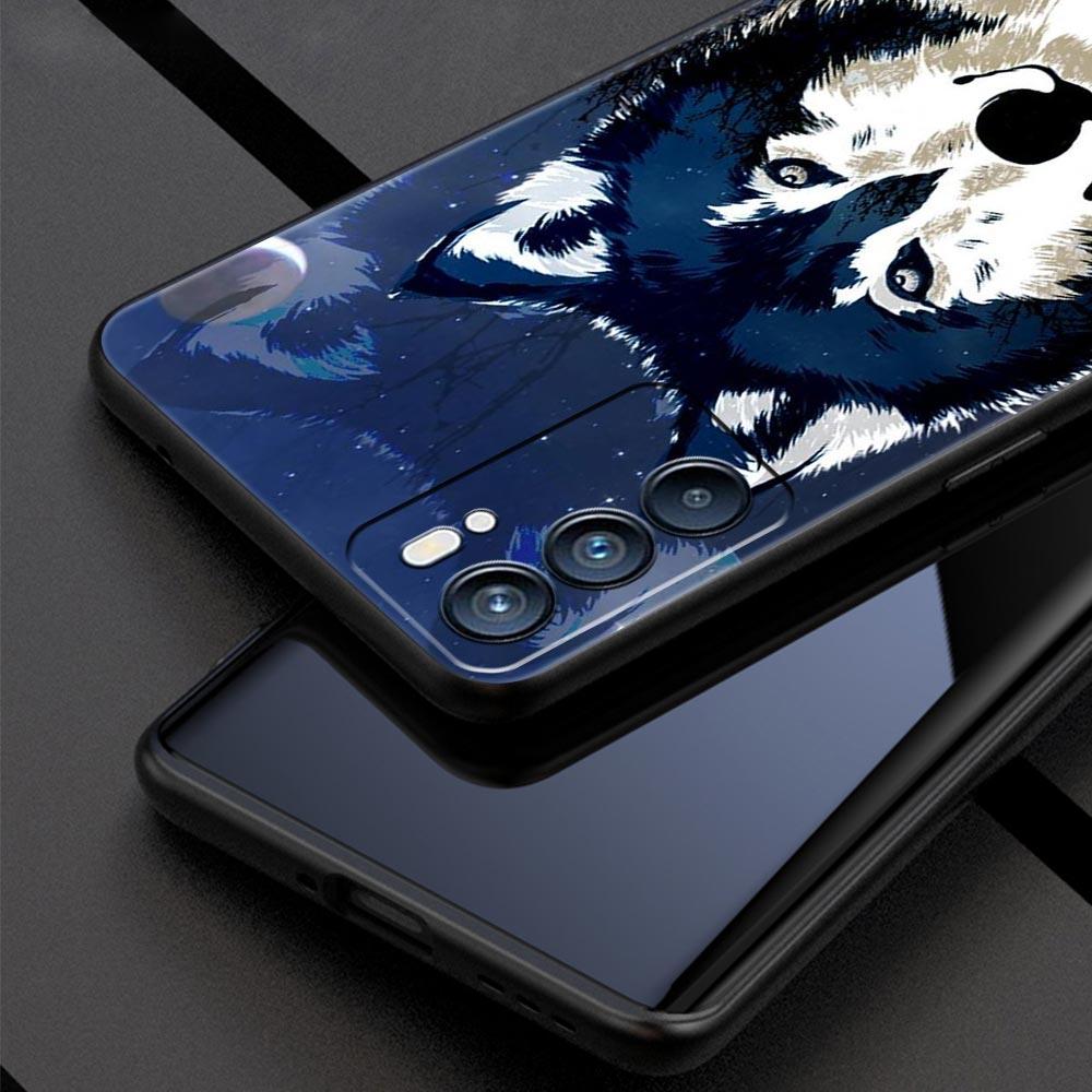 Animal Wolf Phone Case For OPPO Find X5 A54 A53 A52 A9 2020 A16 A15 A95 A76 A74 A12 Reno7 SE Reno6 Pro+ 5G Soft Silicone Cover