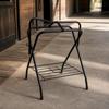 Vertical Saddle Rack with Side Hook Foldable Tack Organizer Powder-Coated for