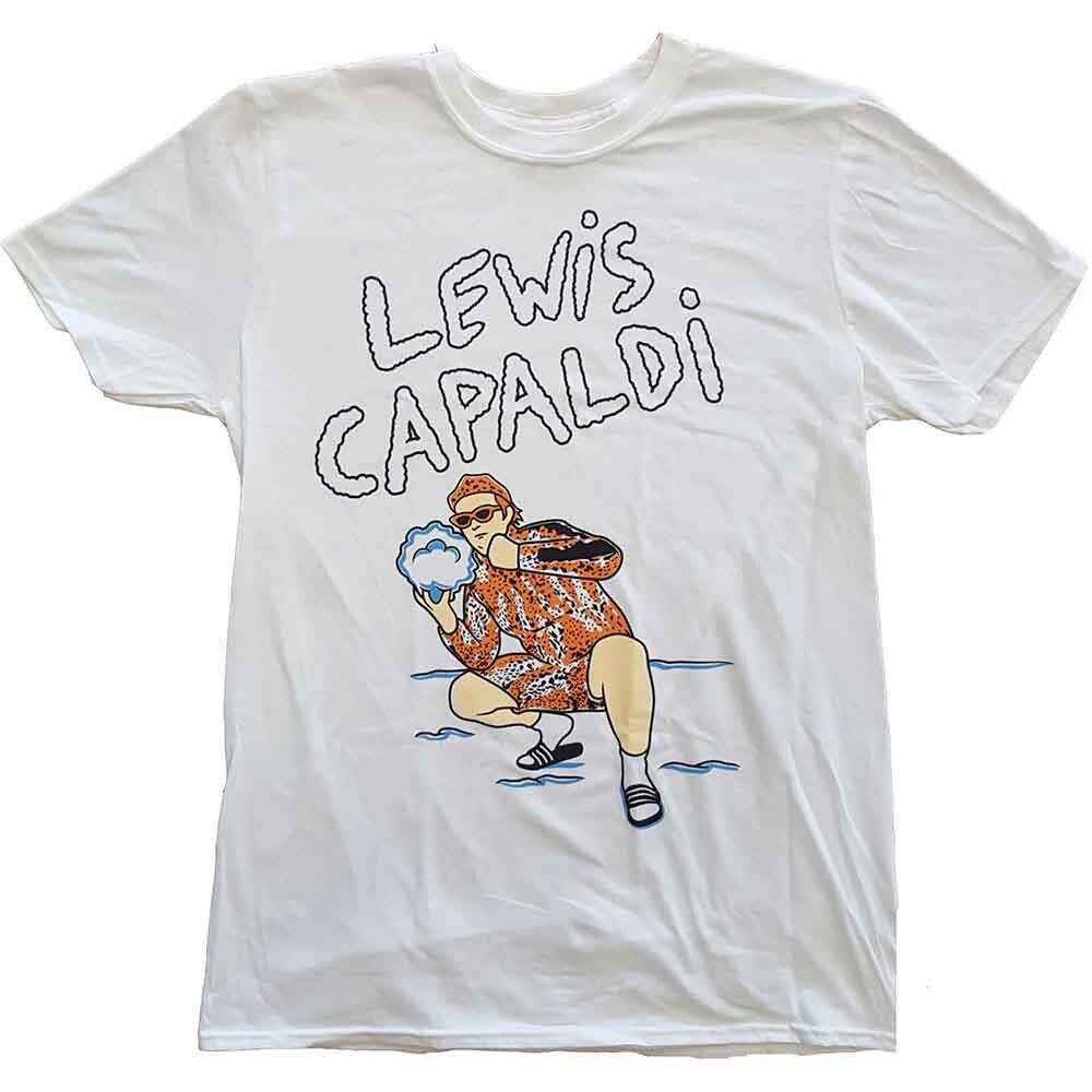 Lewis Capaldi T Shirt Snow Leopard Logo Unisexs White Xl S