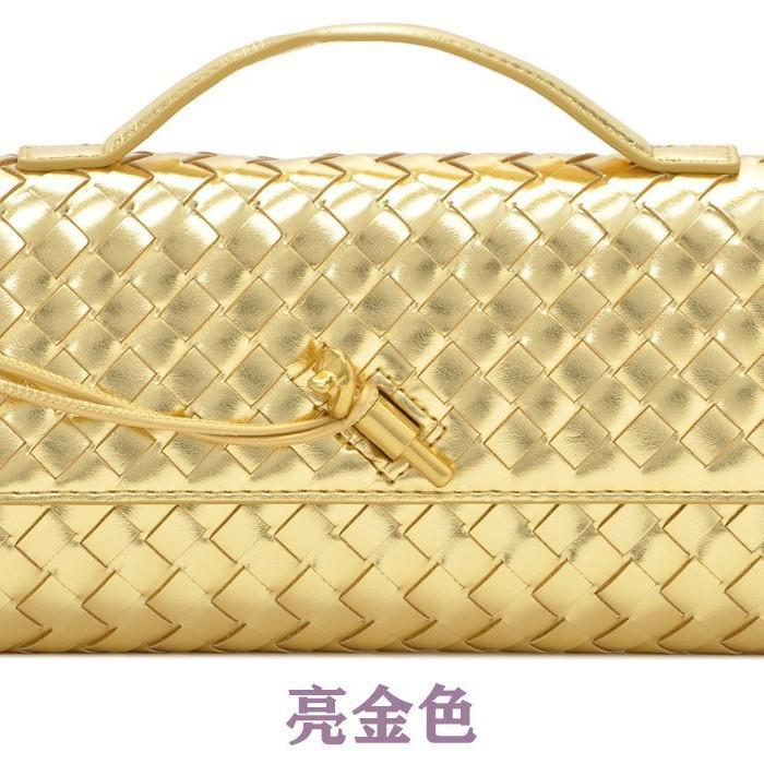 Woven Shoulder Baguette Bag Fashion Horizontal Clutch Bag Organ Ladies Oblique Span Bag Long Bag