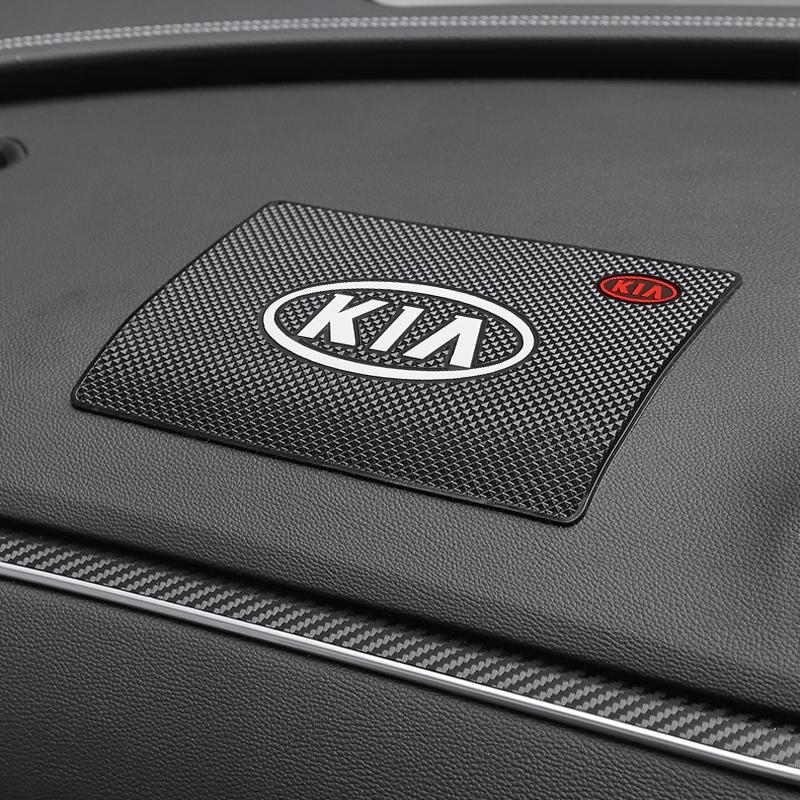 1Pcs Car Emblem Anti Slip Pad Phone Holder Non-Slip Mat Car Stlying For KIA Rio Ceed Sportage Sorento K2 K3 K4 K5 K6 Soul Opeima