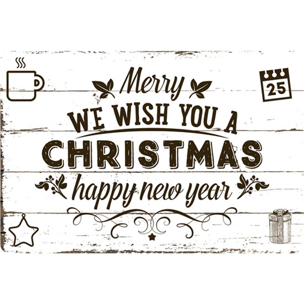 Merry Christmas Metal Tin Sign Plaque Cartoon Elk Snowflake Iron Painting Home Bar Cafe Pub Decoration Wall Art Plates