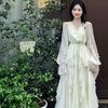 Gentle wind dress autumn fairy super fairy French temperament seaside vacation long-sleeved skirt long