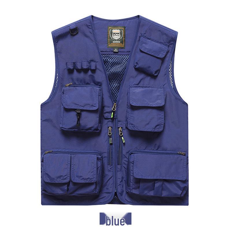 Customizable Multi-Pocket Photography Vest: Tactical Workwear for Directors, Reporters, and Media Professionals
