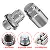 5PCS M12 x 1.5 Locking Wheel Bolts Anti-Theft Lug Nuts for Toyota Aluminum Alloy With Security Socket 43x25mm Zinc Plated