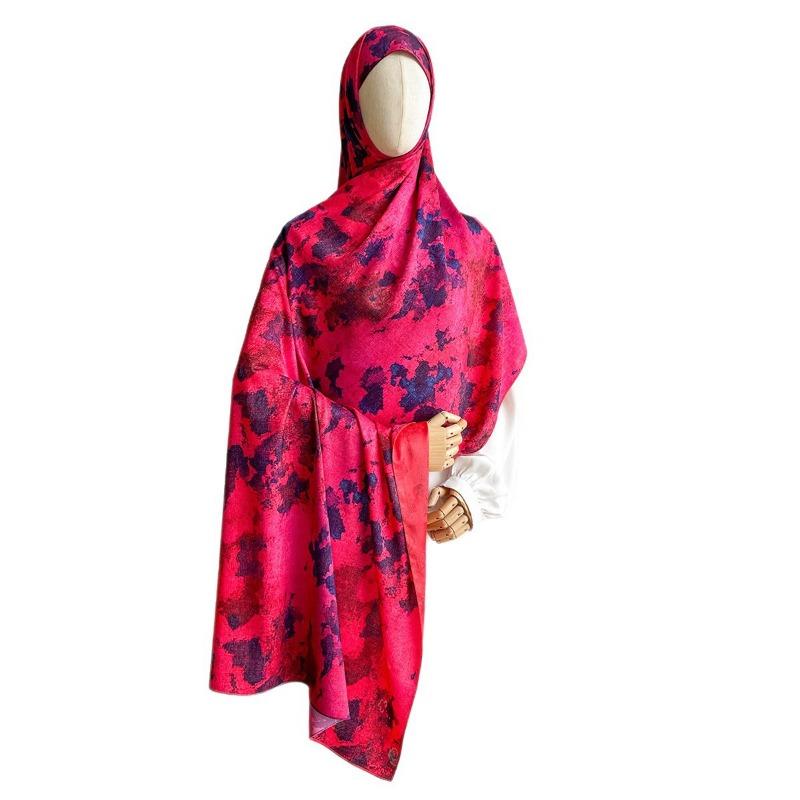 Women S Double Sided Printed Watercolor Long Scarf Thin Elegant Shawl