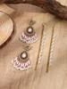 Bohemian Rhinestone Flower Tassel Earring & Hair Chain Set