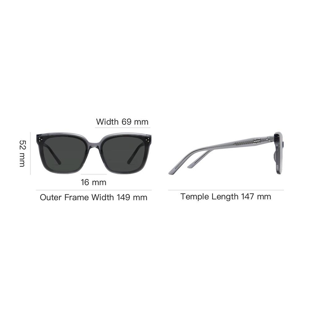 Gentle Monster Square Sunglasses With Logo Inlay Unisex Sunglasses Black DEAR-G1
