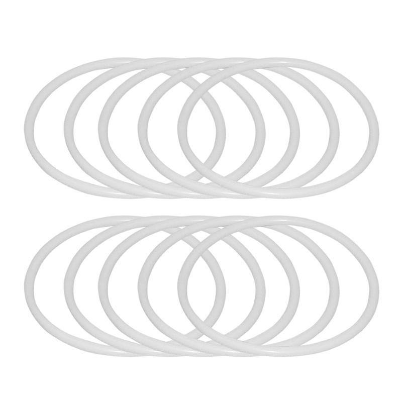 20Pcs DIY Hanging Plastic Rings Dreamcatcher Round Hoops White Plastic Circles DIY Dreamcatcher Material Accessories (11/13cm)