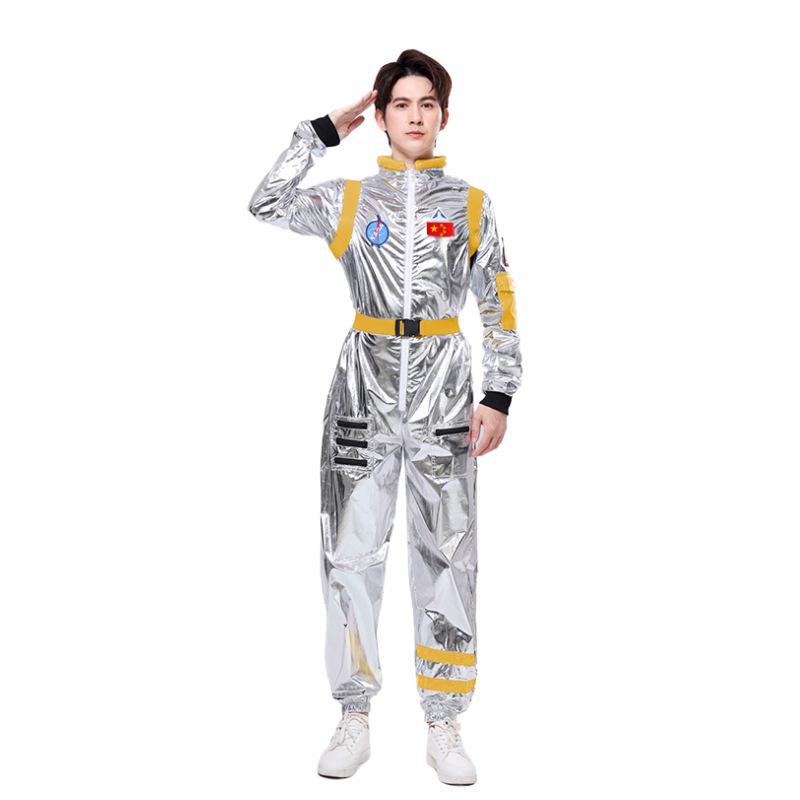 Halloween Astronaut Raumanzug Silber Body Unisex Erwachsene Kostüm