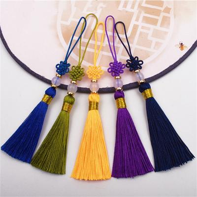 Classical Style Chinese Knot Pendants  Beads Chinese Knot Tassel Car Key Chain   DIY Crafts