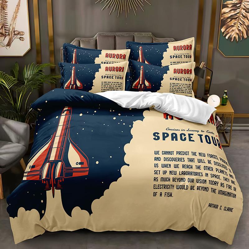 Fashion Technology Printing, 3D Digital Printing, Bedding, Duvet Covers, Pillowcases, Three-piece Sets